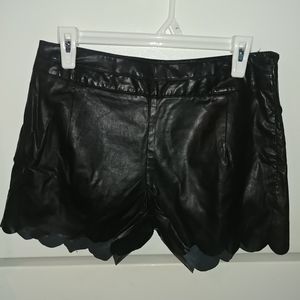 Very J faux leather shorts